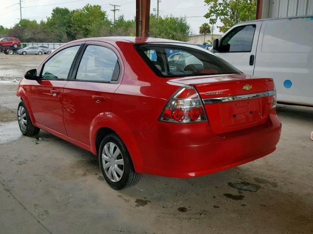 KL1TD5DE5AB123911 - 2010 CHEVROLET AVEO LS RED photo 3