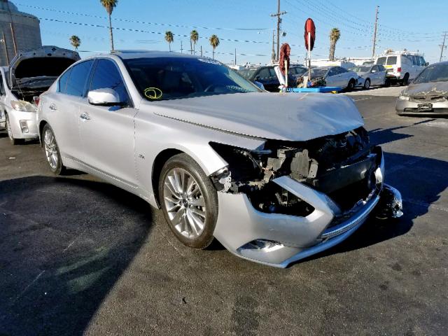 JN1EV7AP0JM352682 - 2018 INFINITI Q50 LUXE SILVER photo 1