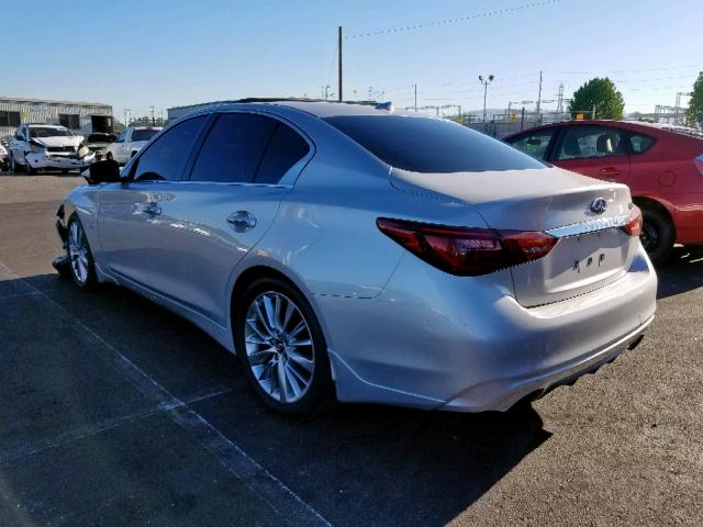 JN1EV7AP0JM352682 - 2018 INFINITI Q50 LUXE SILVER photo 3