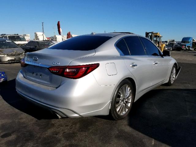 JN1EV7AP0JM352682 - 2018 INFINITI Q50 LUXE SILVER photo 4