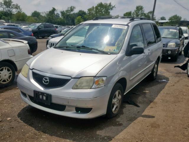 JM3LW28A220327496 - 2002 MAZDA MPV WAGON SILVER photo 2