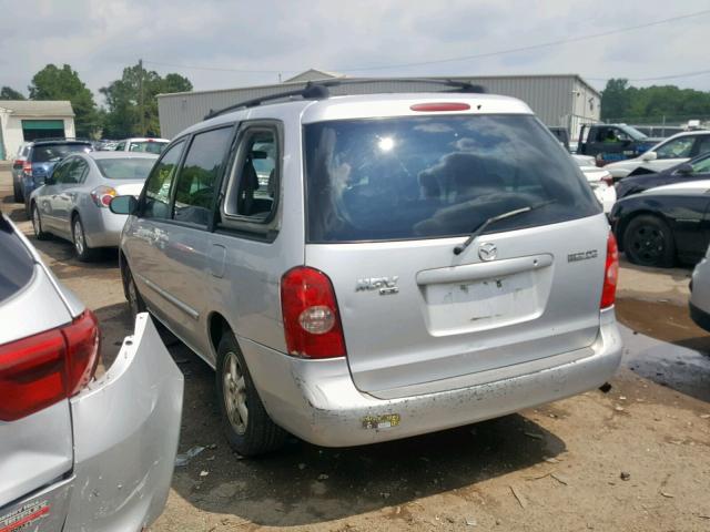 JM3LW28A220327496 - 2002 MAZDA MPV WAGON SILVER photo 3