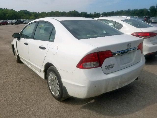 2HGFA16369H334543 - 2009 HONDA CIVIC VP WHITE photo 3