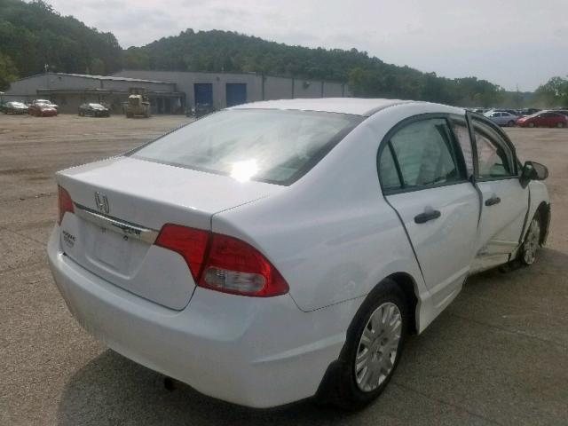 2HGFA16369H334543 - 2009 HONDA CIVIC VP WHITE photo 4