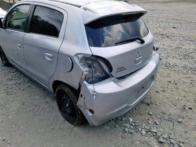 ML32A3HJ1EH009631 - 2014 MITSUBISHI MIRAGE DE SILVER photo 9