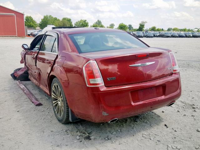 2C3CCABG6CH307097 - 2012 CHRYSLER 300 S RED photo 3