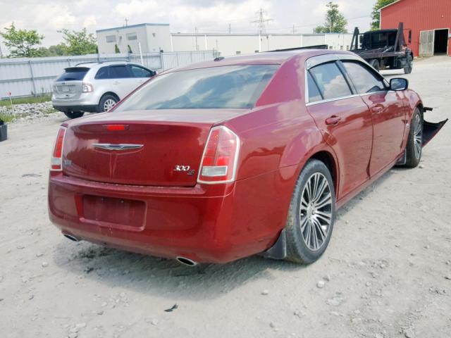 2C3CCABG6CH307097 - 2012 CHRYSLER 300 S RED photo 4