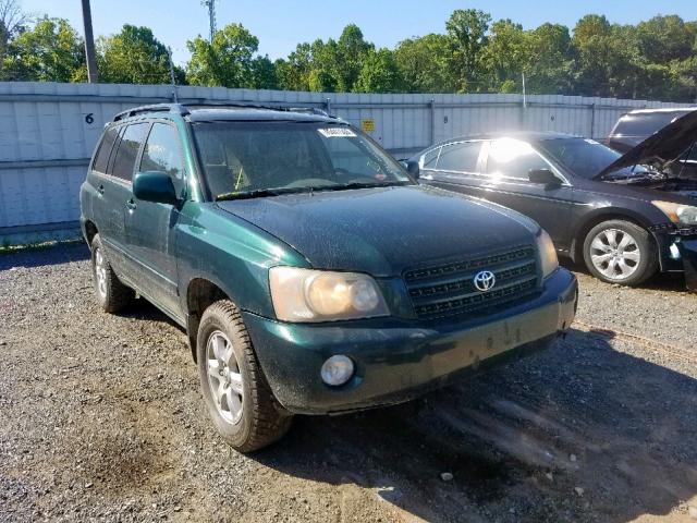 JTEHF21A320062690 - 2002 TOYOTA HIGHLANDER GREEN photo 1