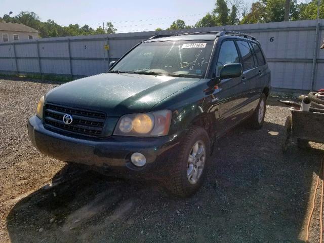 JTEHF21A320062690 - 2002 TOYOTA HIGHLANDER GREEN photo 2