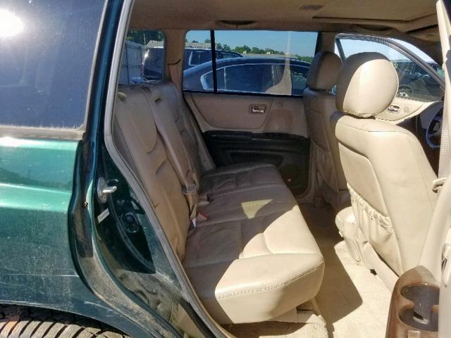 JTEHF21A320062690 - 2002 TOYOTA HIGHLANDER GREEN photo 6