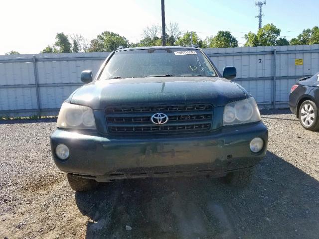 JTEHF21A320062690 - 2002 TOYOTA HIGHLANDER GREEN photo 9