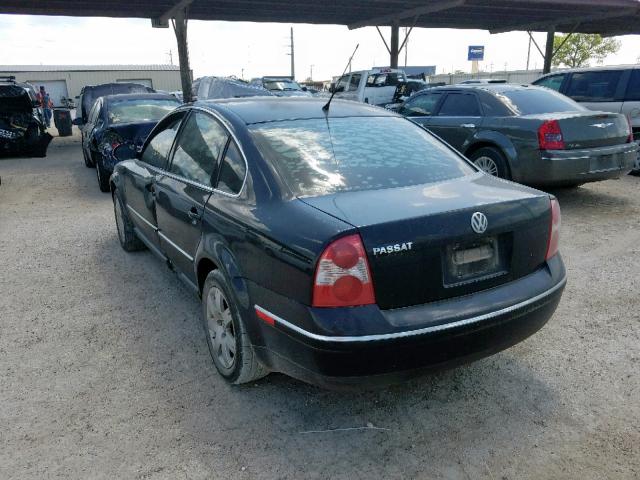 WVWPD63BX4P326565 - 2004 VOLKSWAGEN PASSAT GLS BLACK photo 3