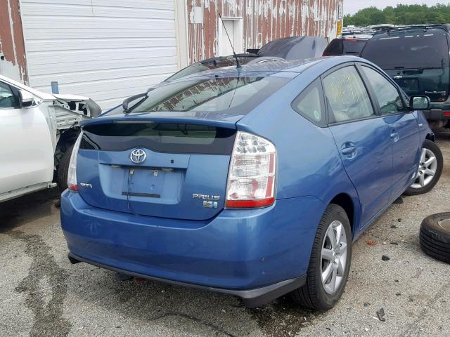 JTDKB20U197873245 - 2009 TOYOTA PRIUS BLUE photo 4