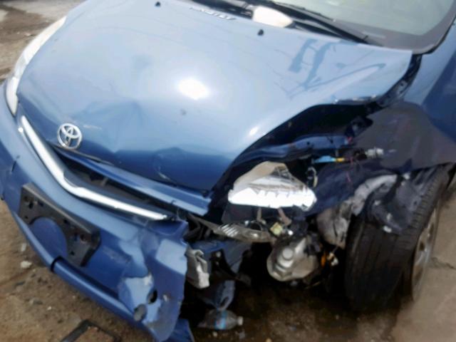 JTDKB20U197873245 - 2009 TOYOTA PRIUS BLUE photo 9