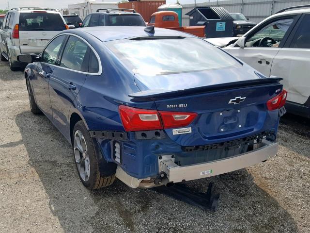 1G1ZG5ST7KF187642 - 2019 CHEVROLET MALIBU RS BLUE photo 3