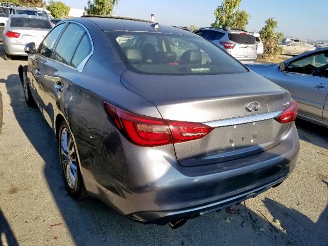 JN1EV7AP4JM590390 - 2018 INFINITI Q50 LUXE GRAY photo 3