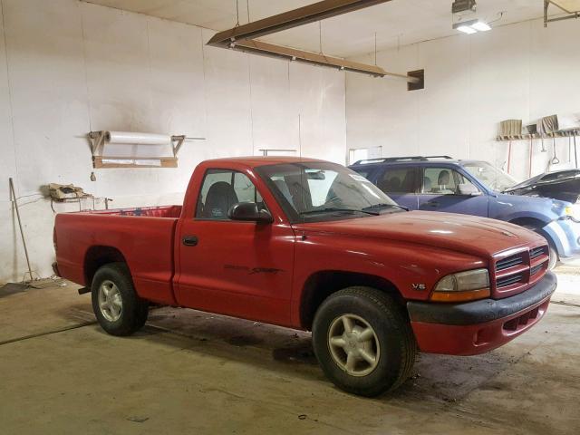 1B7FL26X1WS663074 - 1998 DODGE DAKOTA RED photo 1