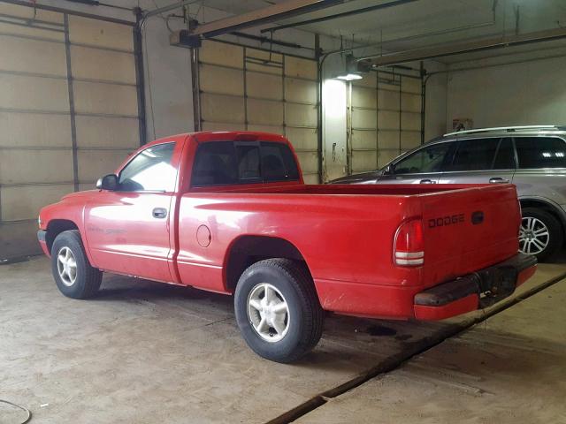 1B7FL26X1WS663074 - 1998 DODGE DAKOTA RED photo 3