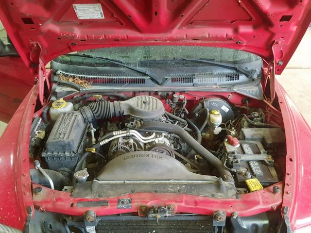 1B7FL26X1WS663074 - 1998 DODGE DAKOTA RED photo 7