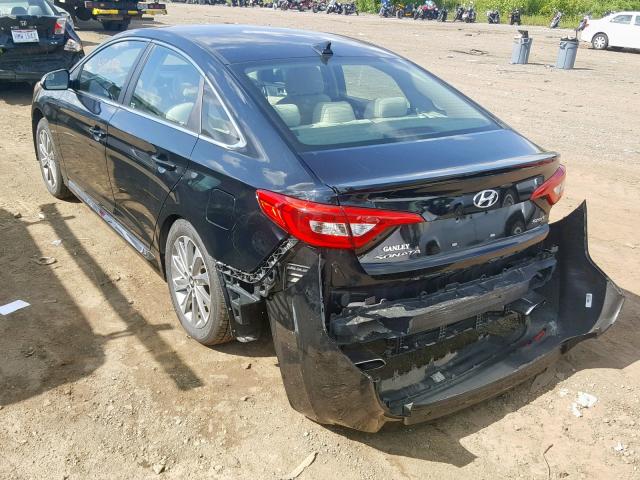 5NPE34AF3FH079618 - 2015 HYUNDAI SONATA SPO BLACK photo 3