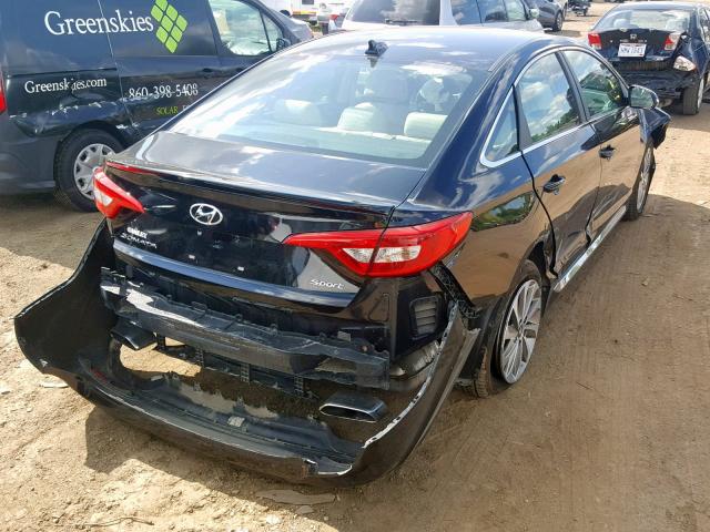 5NPE34AF3FH079618 - 2015 HYUNDAI SONATA SPO BLACK photo 4