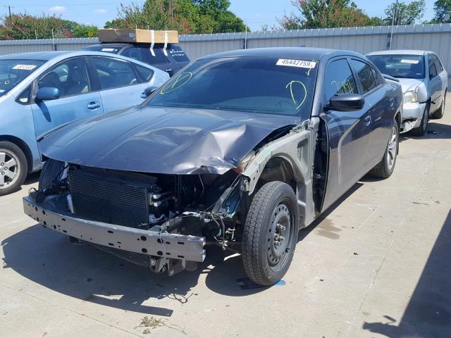 2C3CDXHG3FH836843 - 2015 DODGE CHARGER SX GRAY photo 2