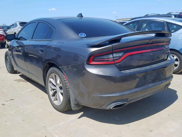 2C3CDXHG3FH836843 - 2015 DODGE CHARGER SX GRAY photo 3