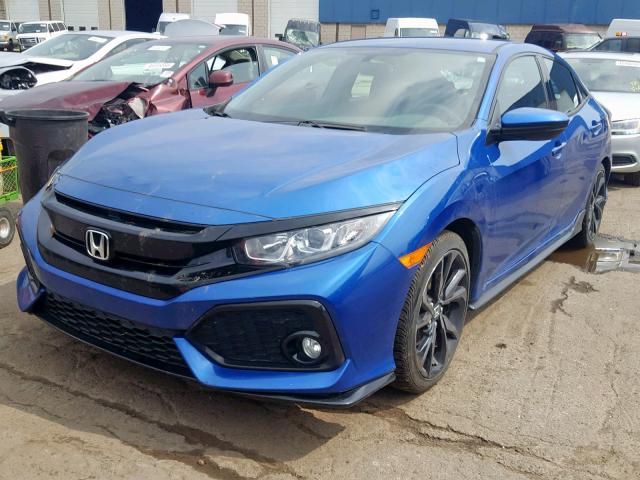 SHHFK7G40JU215319 - 2018 HONDA CIVIC SPOR BLUE photo 2