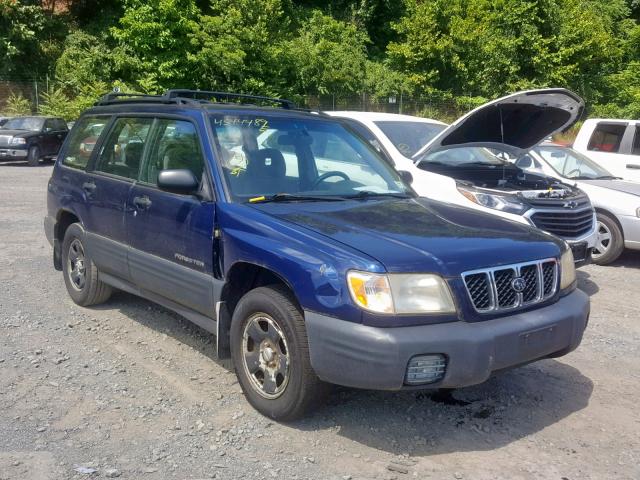 JF1SF63572H744271 - 2002 SUBARU FORESTER L BLUE photo 1