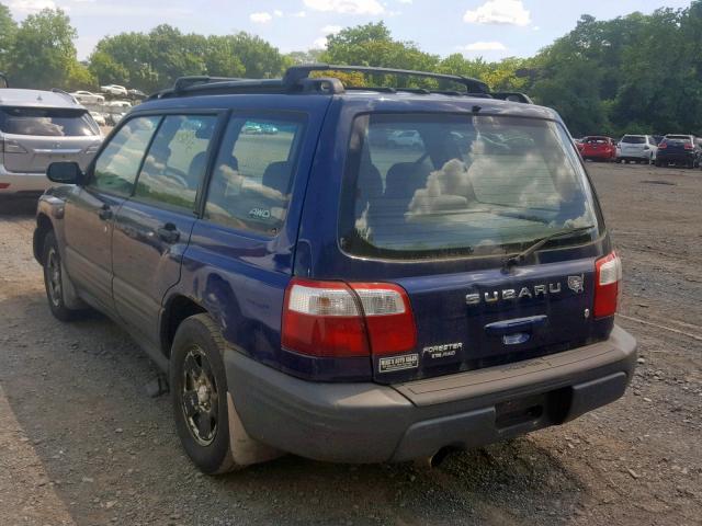 JF1SF63572H744271 - 2002 SUBARU FORESTER L BLUE photo 3