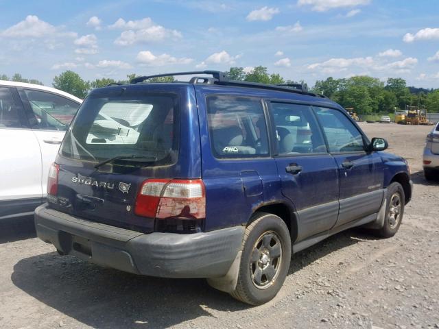 JF1SF63572H744271 - 2002 SUBARU FORESTER L BLUE photo 4