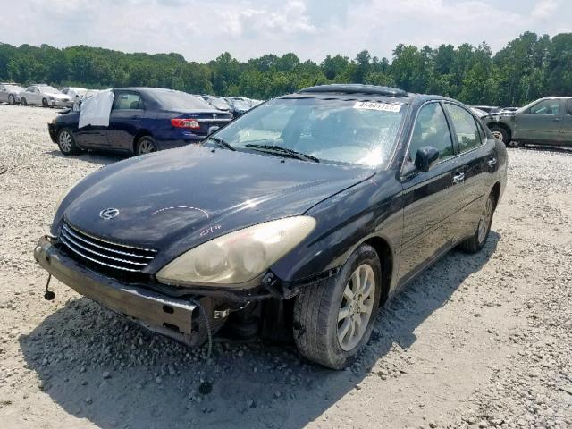 JTHBF30G736021157 - 2003 LEXUS ES 300 BLACK photo 2