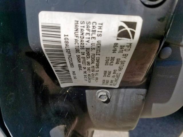 1G8AL52F74Z212853 - 2004 SATURN ION LEVEL SILVER photo 10