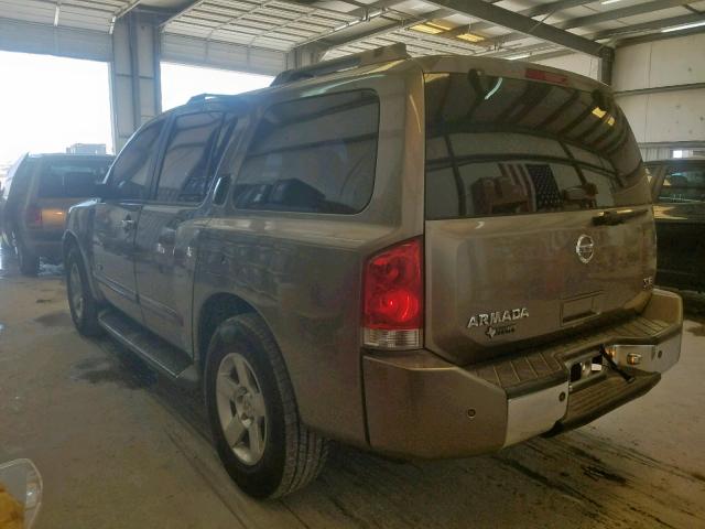 5N1AA08A97N708920 - 2007 NISSAN ARMADA SE TAN photo 3