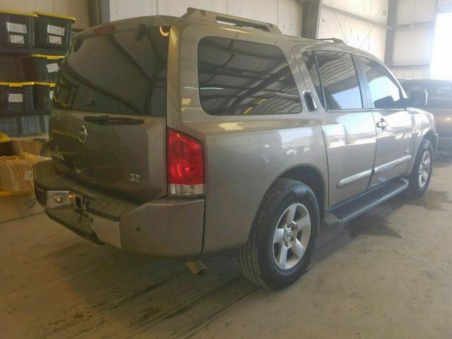 5N1AA08A97N708920 - 2007 NISSAN ARMADA SE TAN photo 4