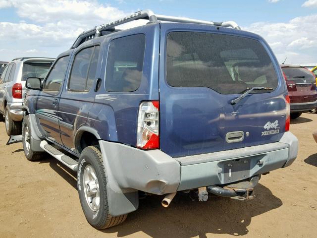 5N1ED28Y11C509946 - 2001 NISSAN XTERRA XE BLUE photo 3