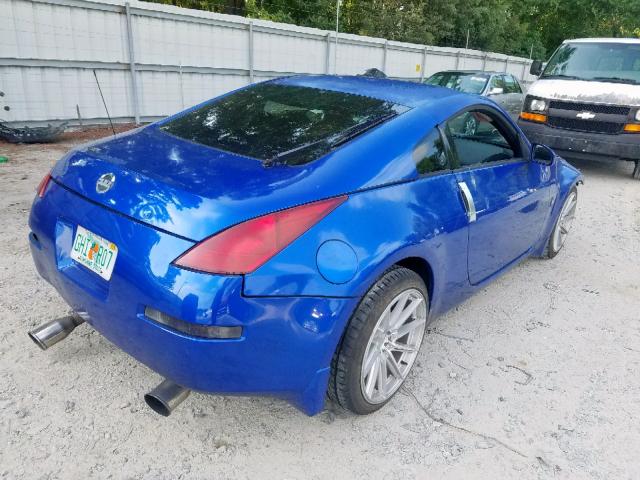 JN1AZ34E84T063520 - 2004 NISSAN 350Z COUPE BLUE photo 4