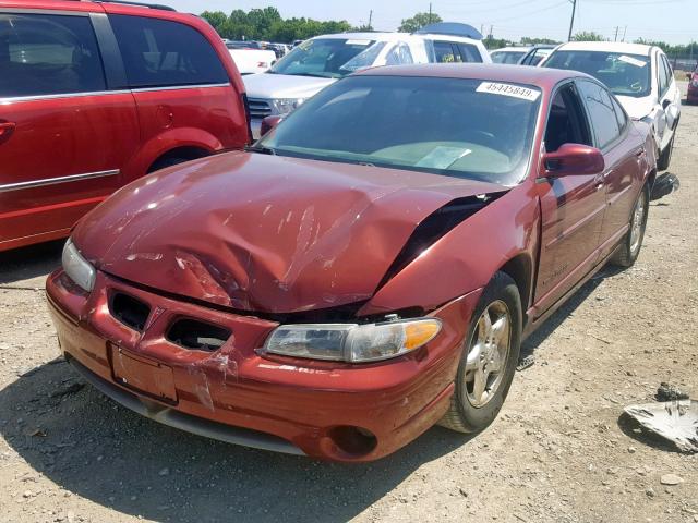 1G2WP52K8YF155958 - 2000 PONTIAC GRAND PRIX BURGUNDY photo 2