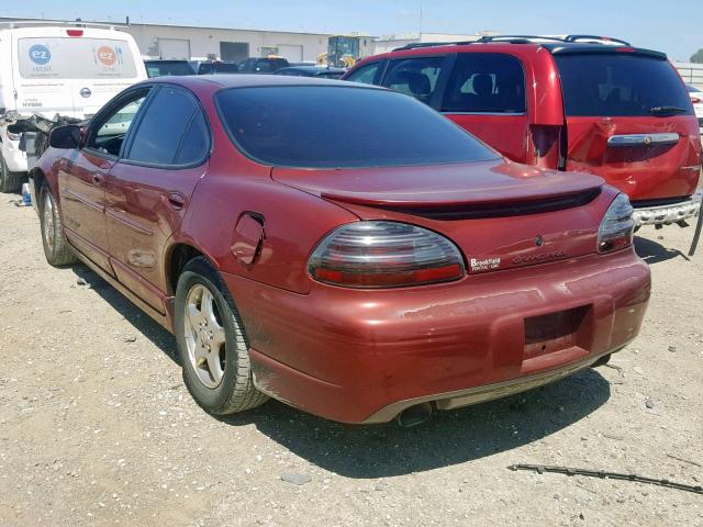 1G2WP52K8YF155958 - 2000 PONTIAC GRAND PRIX BURGUNDY photo 3