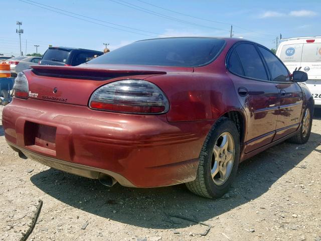 1G2WP52K8YF155958 - 2000 PONTIAC GRAND PRIX BURGUNDY photo 4