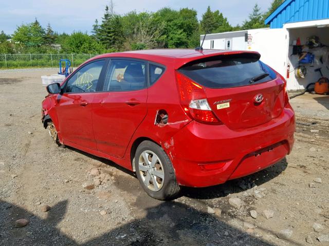 KMHCT5AE3FU211430 - 2015 HYUNDAI ACCENT GS RED photo 3