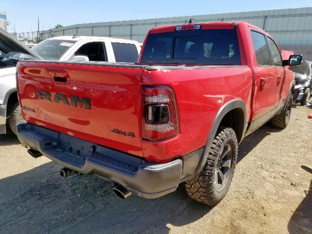 1C6SRFLT7KN855542 - 2019 RAM 1500 REBEL RED photo 4