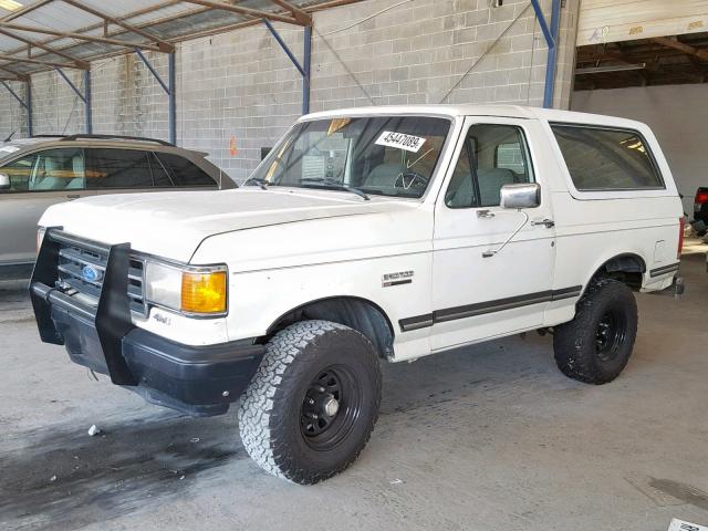 1FMEU15N0KLA72415 - 1989 FORD BRONCO U10 WHITE photo 2