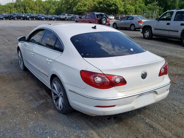 WVWEU73C69E519742 - 2009 VOLKSWAGEN CC WHITE photo 3