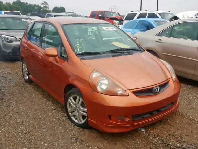 JHMGD38678S003148 - 2008 HONDA FIT SPORT ORANGE photo 1