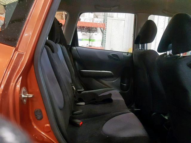 JHMGD38678S003148 - 2008 HONDA FIT SPORT ORANGE photo 6