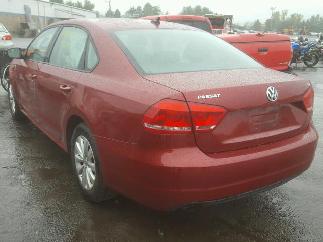 1VWAT7A34FC003274 - 2015 VOLKSWAGEN PASSAT S BURGUNDY photo 3