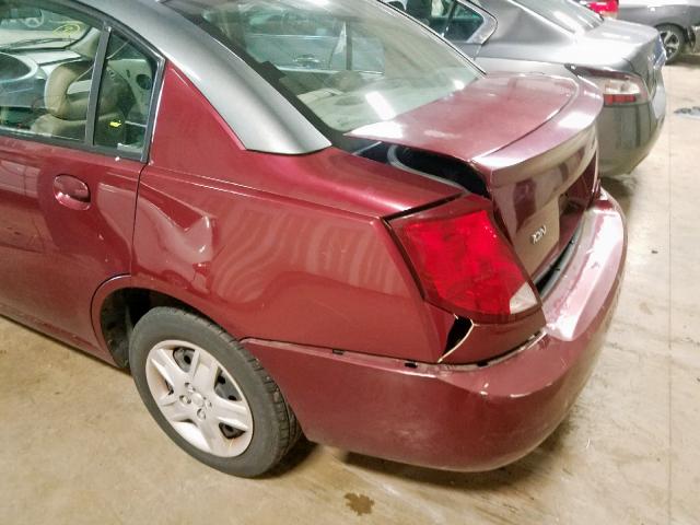 1G8AJ52F73Z103670 - 2003 SATURN ION LEVEL BURGUNDY photo 9