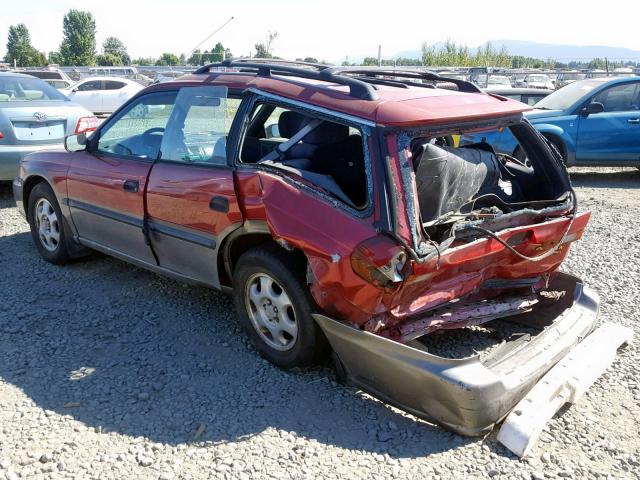 4S3BG6857V7600214 - 1997 SUBARU LEGACY OUT RED photo 3