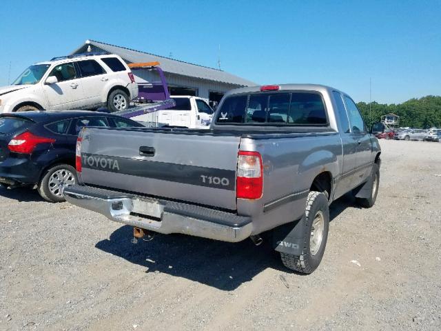 JT4UN22D5V0049734 - 1997 TOYOTA T100 XTRAC SILVER photo 4